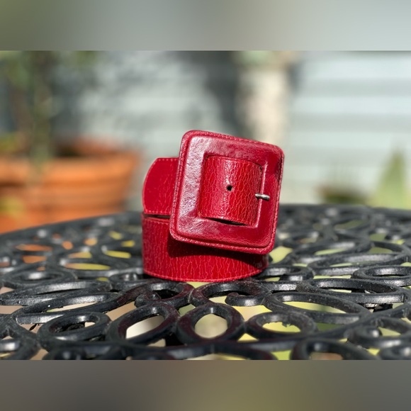 Cache Accessories - Cache — Wide Red Leather Belt